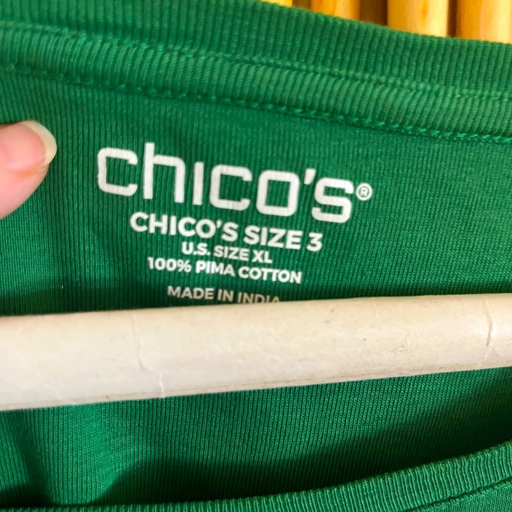 Chico's Green Tee 3 (XL)